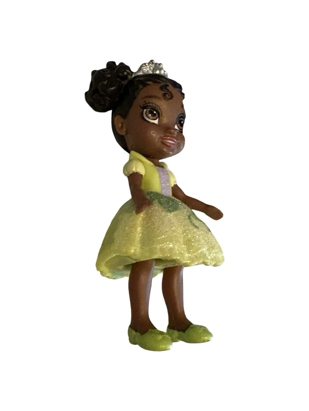 Disney My First Princess & The Frog Tiana Toy Mini Toddler Figure Green Dimples